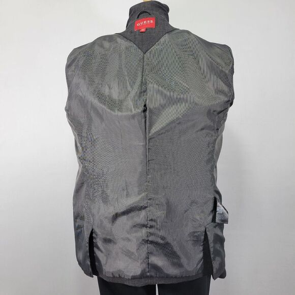 GUESS Men's Sport Coat Blazer‎ Two Button CH Gray Twill Cotton Size XXL - Picture 11 of 14